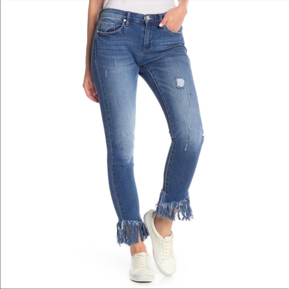 BLANKNYC The Reade Frayed Hem Skinny Jeans, Size 26 - Picture 7 of 16